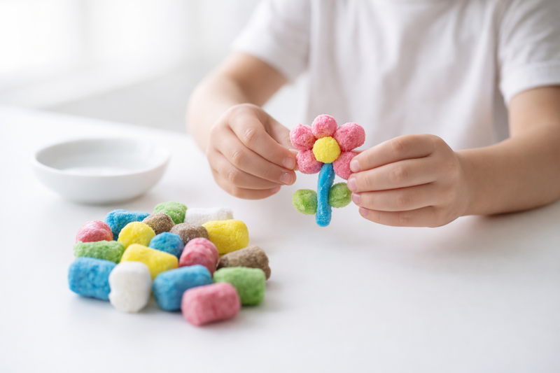 Detalle de construcción con Pegamaiz