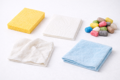 Manos preparando materiales